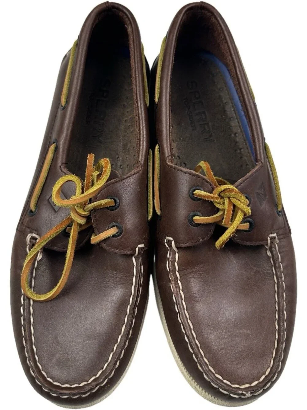 Sperry Men’s Authentic Original 2-Eye Boat Shoes Brown Leather US 9 M
